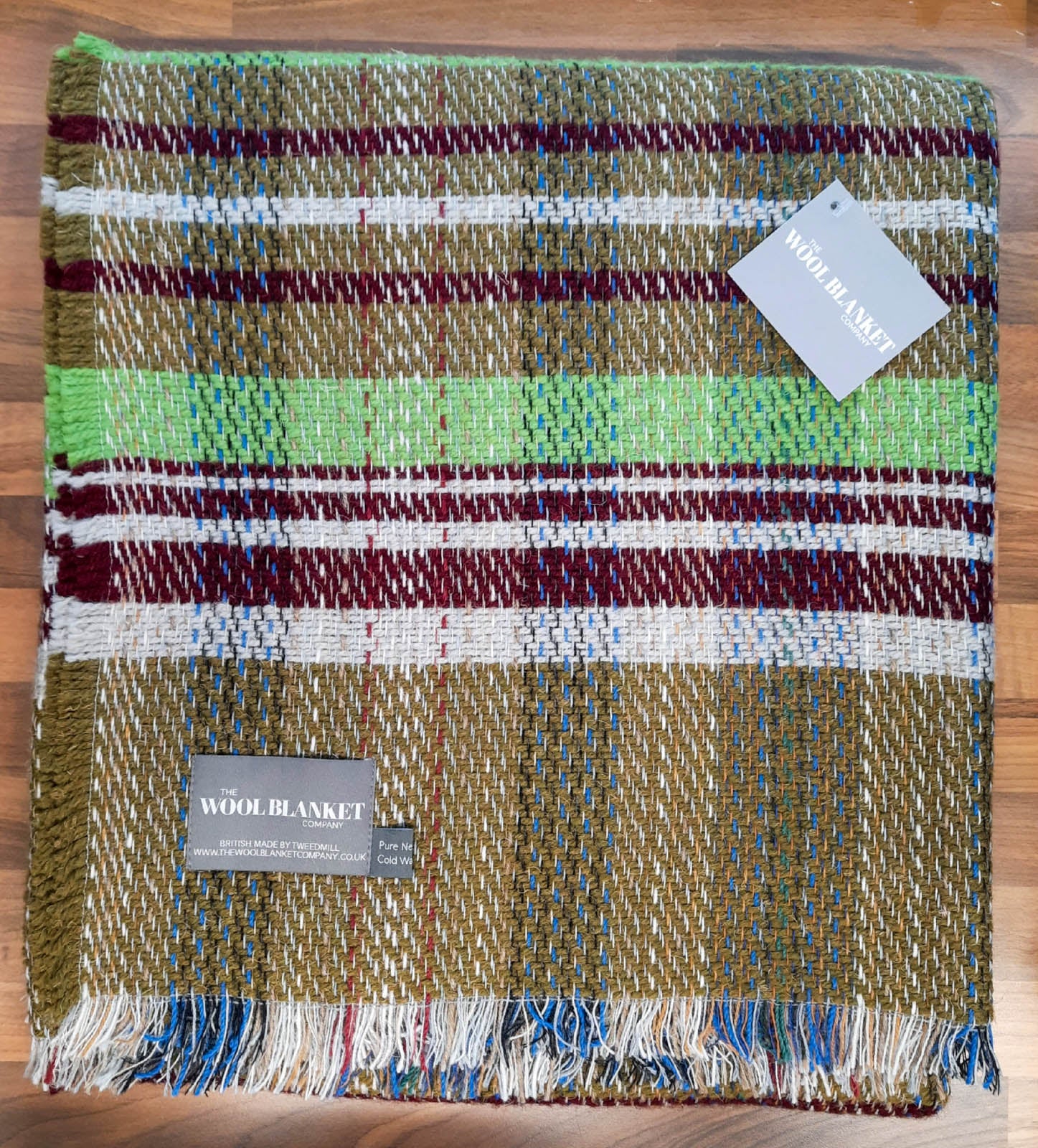 Large Checked Random Recycled Wool Blanket – Wool Blanket Online