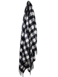 Lambswool Check Throw - White/Black