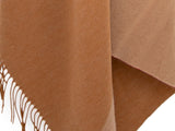 Lambswool Diagonal Throw - Camel & Tan