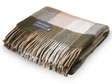Lambswool Square Check Throw - Rosin