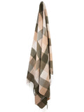 Lambswool Square Check Throw - Rosin