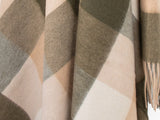 Lambswool Square Check Throw - Rosin