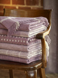 Spot Merino Lambswool Throw - Lilac