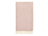 British Wool Herringbone Throw - Pink