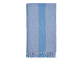 Stripe Merino Lambswool Throw - Blue