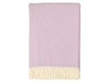 Variegated Herringbone Merino Lambswool Throw - Lilac