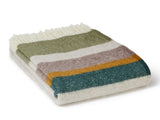 Alaska Stripe Pure New Wool Throw - Earth