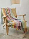 Stripe Pure New Wool Throw - Rainbow Grey