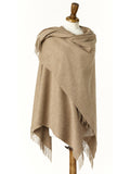 Plain Lambswool Mini Shawl - Camel