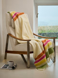 Alaska Stripe Pure New Wool Throw - Petal