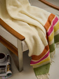 Alaska Stripe Pure New Wool Throw - Petal