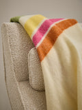Alaska Stripe Pure New Wool Throw - Petal