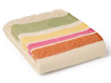 Alaska Stripe Pure New Wool Throw - Petal