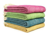 Chevron Recycled Wool Throw - Assorted Colours