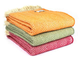 Chevron Recycled Wool Throw - Assorted Colours