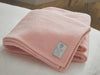 Traditional Pure New Wool Bed Blanket - Pink