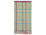 Stormness Check Pure New Wool Throw - Cerise/Mint