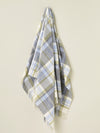 Portree Check Merino Lambswool Throw - Grey/Duck Egg