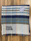 Large Checked Random Recycled Wool Blanket
