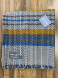 Large Checked Random Recycled Wool Blanket