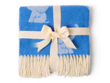 Merino Baby Blanket Blue Elephant