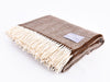 Herringbone Wool Blanket - Chocolate