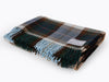 Check Superfine Merino Blanket - Green/Navy