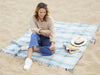 Cottage Check Waterproof Polo Picnic Blanket - Blue