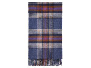 Dorset Shetland Pure New Wool Throw - Mid Blue