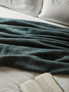 Honeycomb XL Pure New Wool Throw - Emerald/Grey