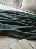 Honeycomb XL Pure New Wool Throw - Emerald/Grey