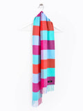 Block Check 100% Cashmere Scarf - Carnival