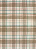 Portree Check Merino Lambswool Throw - Natural/Rose