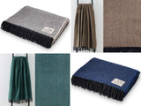 Dark Herringbone Lambswool Throws