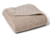 Dartmoor Reversible Pure New Wool Throw - Taupe