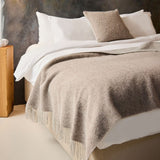 Dartmoor Reversible Pure New Wool Throw - Taupe