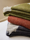 Dartmoor Reversible Pure New Wool Throw - Ketchup