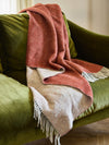 Dartmoor Reversible Pure New Wool Throw - Ketchup