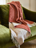 Dartmoor Reversible Pure New Wool Throw - Ketchup