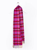 Reversible Check 100% Wool Scarf - Bright