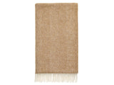 Herringbone Shetland Pure New Wool Throw - Camel