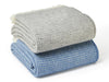 Waffle Pure New Wool Throw - Silver Grey