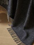 Honeycomb XL Pure New Wool Throw - Navy/Grey