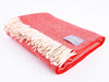 Herringbone Wool Blanket - Red