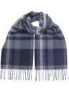 Stroma Lambswool Scarf - Navy