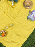 Herringbone Waterproof Eventer Picnic Blanket - Dandelion