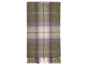 Skye Shetland Pure New Wool Throw - Heather