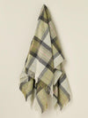 Skye Shetland Pure New Wool Throw - Green