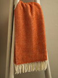 Herringbone Pure New Wool Throw - Cinnamon