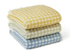 Jacquard Spot Pure New Wool Throw - Blue Jay